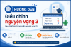 HƯỚNG DẪN - Điều chỉnh nguyện vọng 3 (sau khi không trúng tuyển nguyện vọng 2)