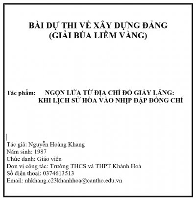 Bài dự thi Búa Liềm Vàng